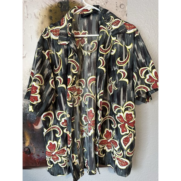 Vintage Men’s Size M Button Up Short Sleeve Anchor Blue - Picture 1 of 4